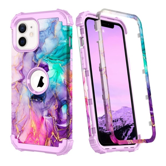 iPhone 12/12 Pro Watercolor Marble Case - Picture 2 of 6